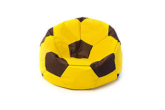 Крісло-м'яч жовтий з коричневим від 60 х 60 до 130 х 130 см Вall