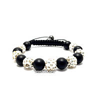 Браслет Shamballa Шунгіт і Swarovski