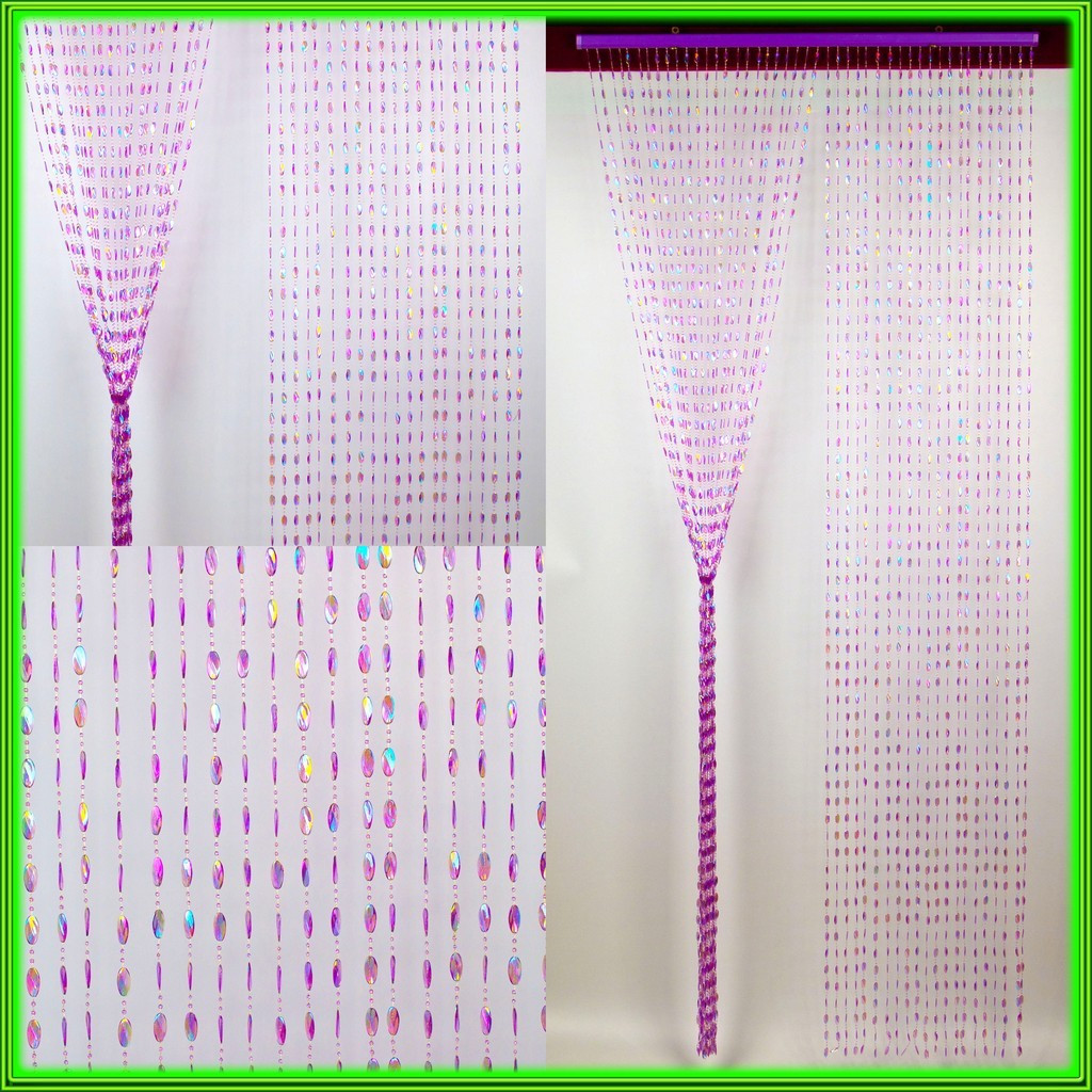 Штора декоративна пластикова "Листочок" Д05 фіолетовий _ширина 0,90 метра висота 2 метра