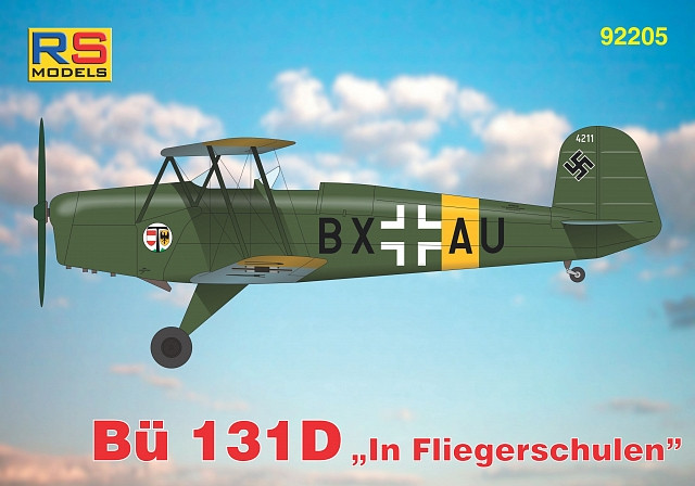 Пластикова модель 1/72 RS models 92205 Німецкий навчальний літак Bücker 131 D "In Fliegerschulen"