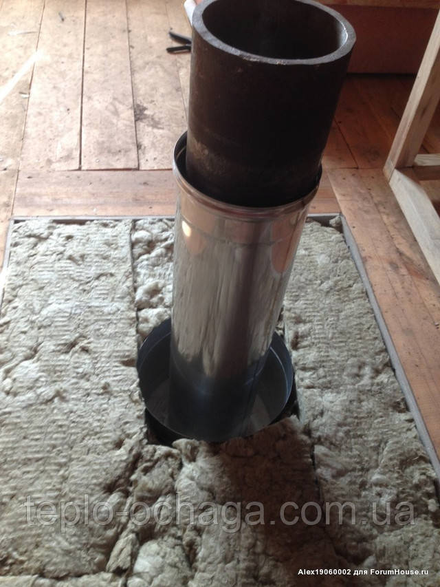 як зробити димар в лазні через стелю