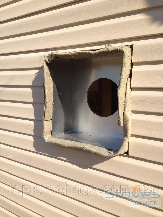 короб з нержавіючої сталі для проходу стіни