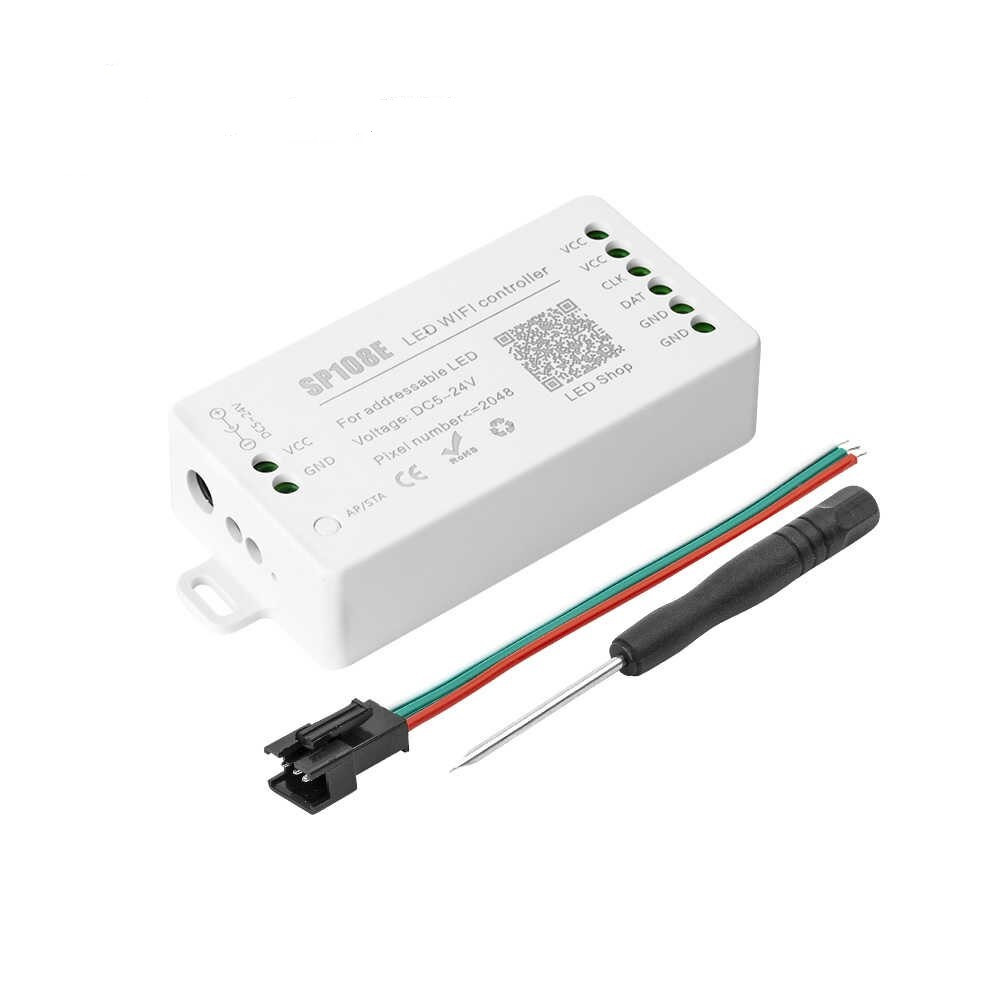 Контроллер с Wi-Fi управлением SP108E | RGB, RGBW, 5-24 В | для адресуемой ленты - фото 1 - id-p1147291893