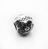 Шарм Намистина срібна Pandora Інь Янь з камінням ШБ-01 Б, фото 2