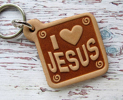 Брелок для ключів I Love Jesus Я Люблю Ісуса християнський брелок