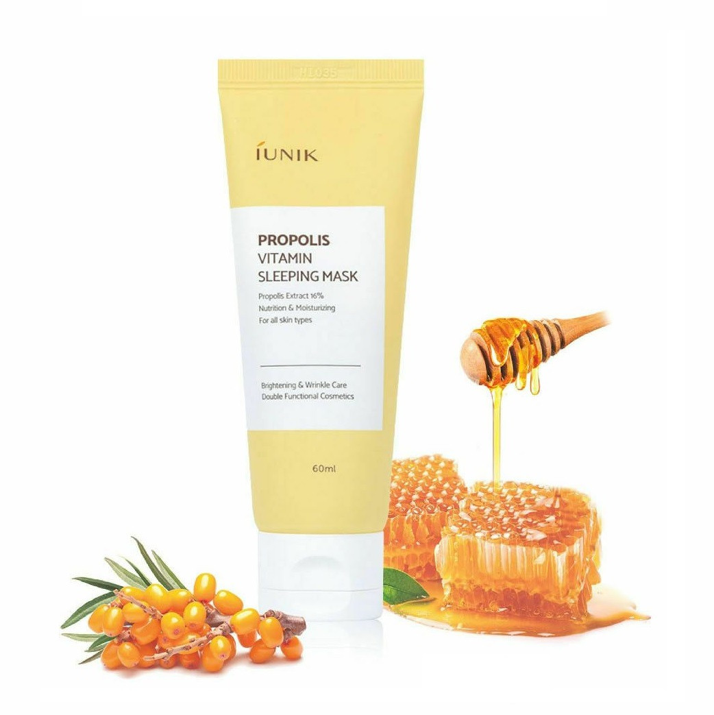 Iunik Propolis Vitamin Sleeping Mask Вітамінна нічна маска з прополісом, 60 мл