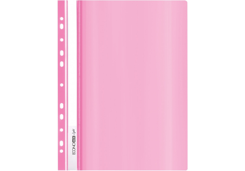 Папка-швидкозшивач Economix Light (Econom) А4, рожева