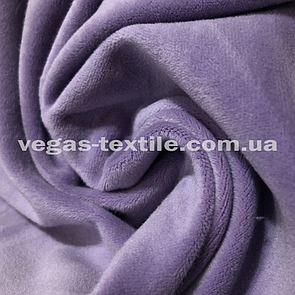 Тканина Велюр плюш (Спорт) стрейч на х/б основі Бузковий