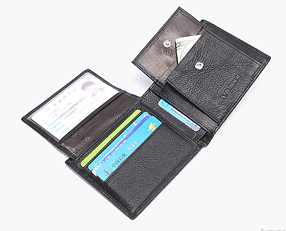 Класичний чоловічий шкіряний гаманець X. D. BOLO коричневий код 62-2
