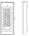 Кодова панель-зчитувач доступу по картах і кодом ZKTeco MK-VM, фото 6