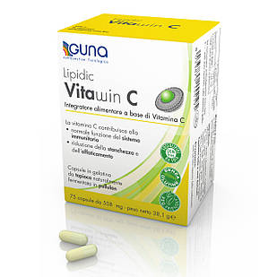 Lipidic Vitawin C GUNA (Італія) 75 капсул 38 р Вітамін С в біодоступність формі
