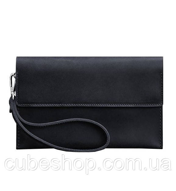 Шкіряний чоловічий клатч-барсетка 3.0 (синій), фото 1