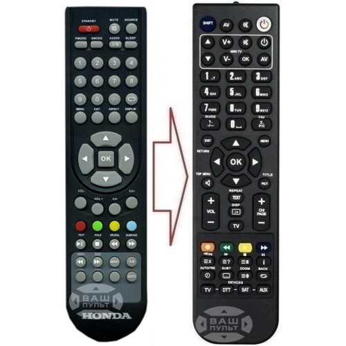 Пульт для телевізора HONDA HTC 2003 (аналог), фото 1