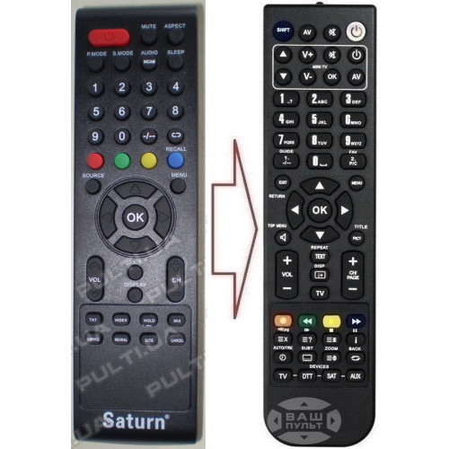 Пульт для телевізора SATURN LCD153 (аналог), фото 1