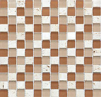Мікс із мозаїки "Мармур скло" C S11 (2,3 х 2,3 см)