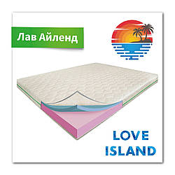 Лав Айленд 190х140х18, Зима/Літо, котоновий чохол, безпружинний ортопедичний матрац