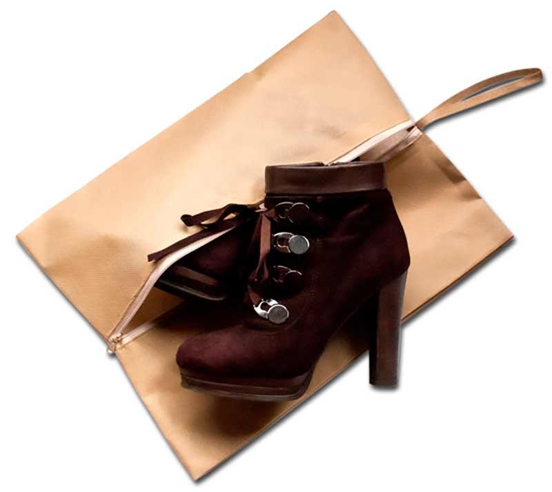 Объемная сумка-пыльник для обуви на молнии HO-02-beige (Бежевый) - фото 1 - id-p1136114022