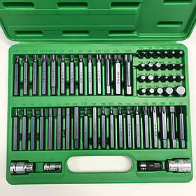 Набір біт 60шт TORX, HEX, SPLINE, RIBE, SQ TOPTUL GCAI6003