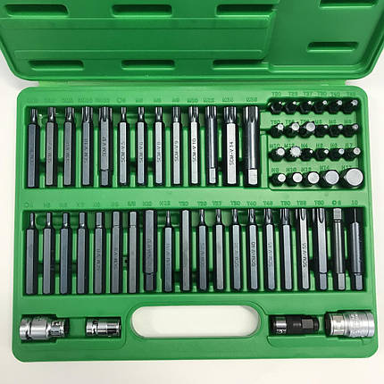 Набір біт 60шт TORX, HEX, SPLINE, RIBE, SQ TOPTUL GCAI6003, фото 1