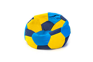 Крісло-м'яч жовтий з темно-синім і блакитним Дитячий 60 х 60 Baby-Вall
