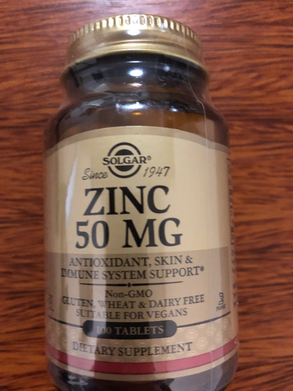 Цинк глюконат Solgar Zinc 50mg 100 tab