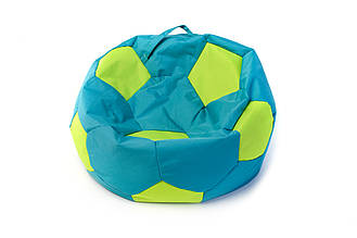 Крісло-м'яч блакитний із салатовим від 60 х 60 до 130 х 130 см Вall