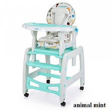 Стільчик для годування Bambi M 1563 (animal mint)