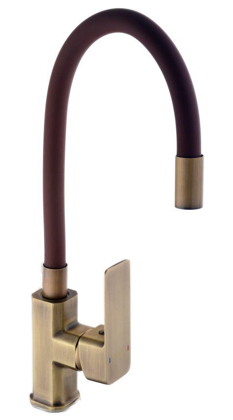 Змішувач для кухні DOMINO MALIBU DMM-203 LR-Bronze-Brown бронза\коричневий гнучкий