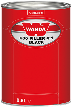 Грунт-выравниватель Wanda 600 4:1 0.8л черный