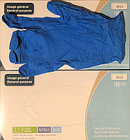 Перчатки MEDICOM SafeTouch нитриловые неопудренные синие размер L (100 штук)