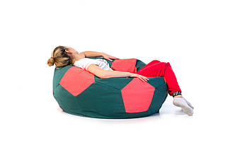 Крісло-м'яч зелений з червоним Дитячий 60 х 60 Baby-Вall