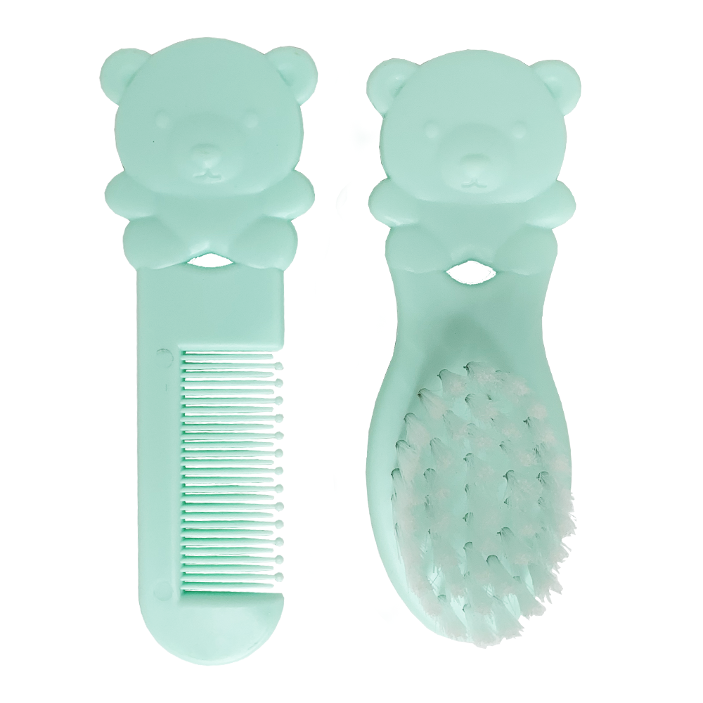Дитячий набір щітка і гребінець для новонароджених (бірюзовий)