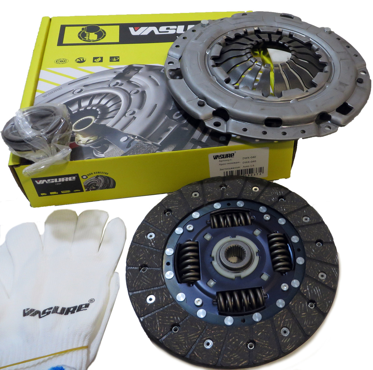 Комплект сцепления Авео 1.6, VASURE, DWK040, 96408623, 96349031, цена ...