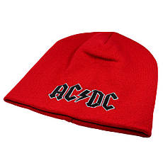 Шапка біні з вишивкою AC/DC Logo червона, фото 3