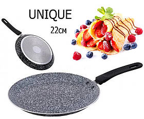 Сковорідка для млинців UNIQUE UN-5412 22 см (граніт / індукція)