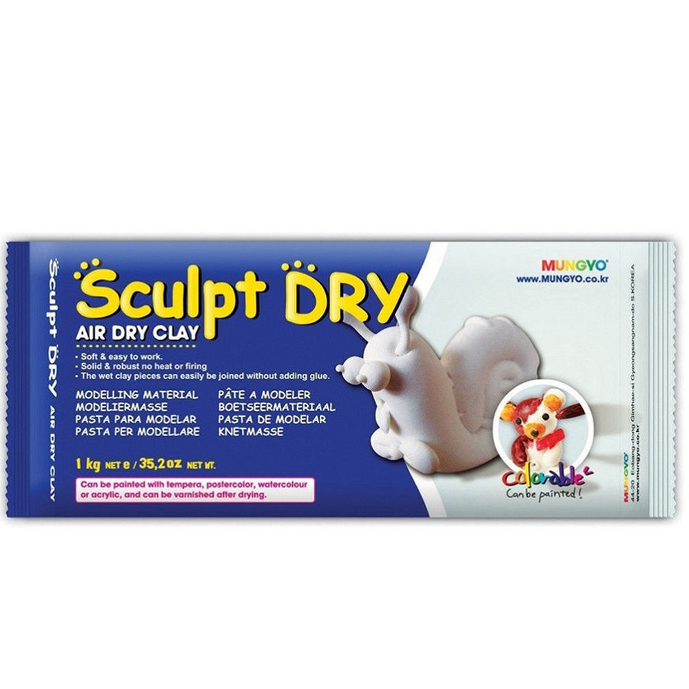 Самозастивающа маса MUNGYO Sculpt Dry 1000 г біла (MW1000) - фото 1 - id-p1286491572