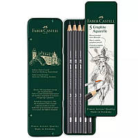 Набір олівців Faber-Castell GRAPHITE AQUARELLE 5шт мет. коробка (24146)