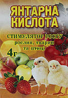 Стимулятор роста Янтарная кислота, 4 гр