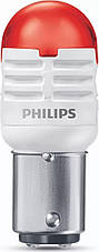 Світлодіодні лед лампи Philips Ultinon Pro3000 P21/5W (BAY15D) сигнальні 12В, червоні ОРИГІНАЛ 11499U30RB2, фото 3