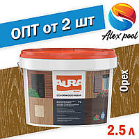 Aura Colorwood Aqua 2,5 л, горіх - Лазур, На основі водоразбавимого алкіда і акрилової дисперсії, без White-Sp
