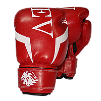 Боксерські рукавички для спарингу 14 унцій ЛЕВ шкірозамінник (сині, червоні, чорні)