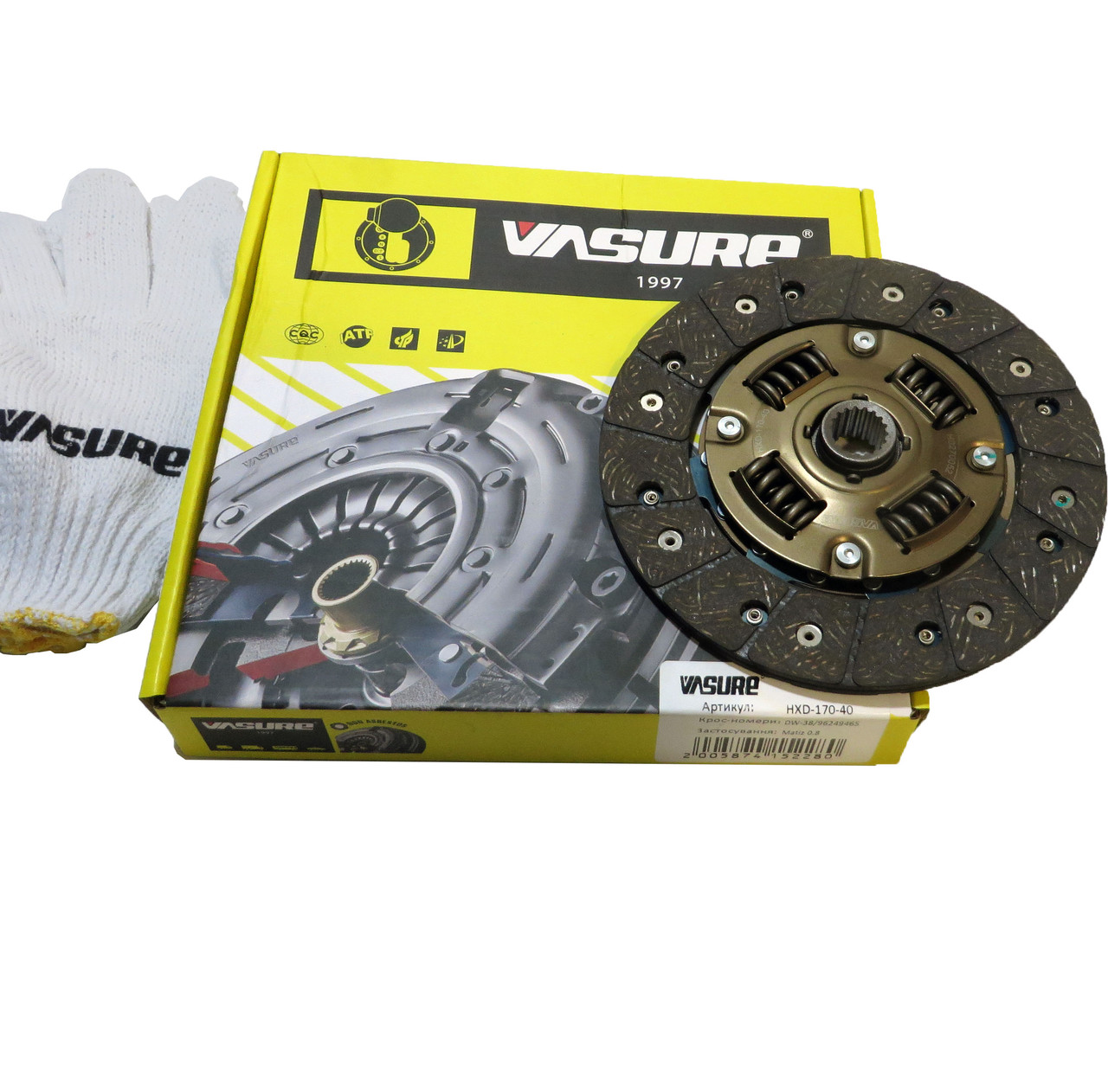 Диск Сцепления Матиз 0.8, VASURE, HXD-170-40, 96249465 — Купить ...