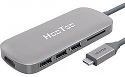 Хаб адаптер HooToo USB-C 3.1 with Type C Charging Port HDMI Output Card Reader, 3 USB 3.0 Ports HT-UC001