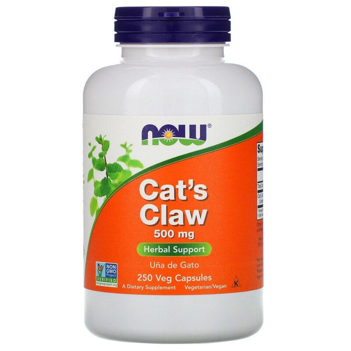 Котячий кіготь, 500 мг, Cat's Claw, Now Foods, 250 вегетаріанських капсул