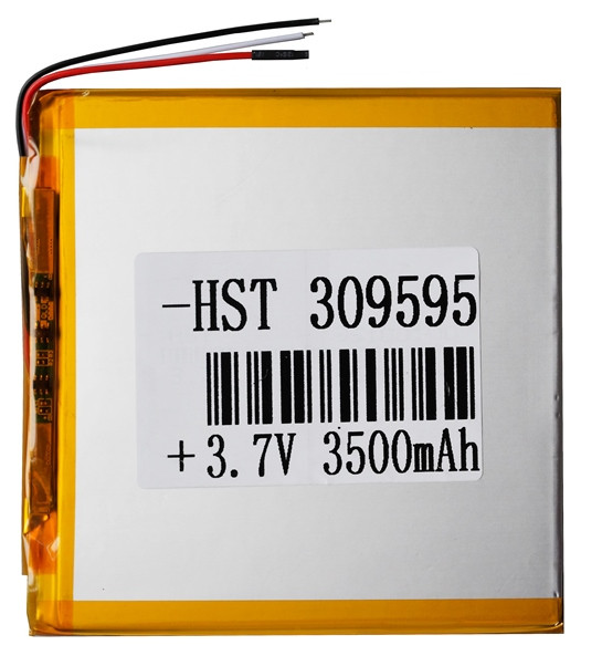 Акумулятор 3500mAh 309595 для планшетів на 3 дроти (3 pin)