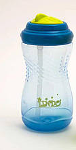 Дитяча пляшка-непроливайка з соломинкою Lindo 375 мл (від 6 міс.) (1 шт.)