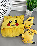 Піжама Кігурумі Пікачу жовтий для дітей і дорослих, для хлопчиків і дівчаток (Велсофт), фото 3