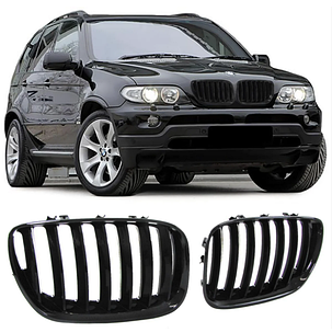 Решітка ноздрі радіатора BMW (БМВ) X5 series E53 (1999 - 2003) Матова, фото 1