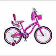 Іспанська дитячий рожевий велосипед з кошиком RUEDA 20 дюймів (Квіточка) від 10 років, фото 2