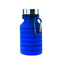 Бутылка для воды PAGODA силиконовая Серый (12228-81) Синий